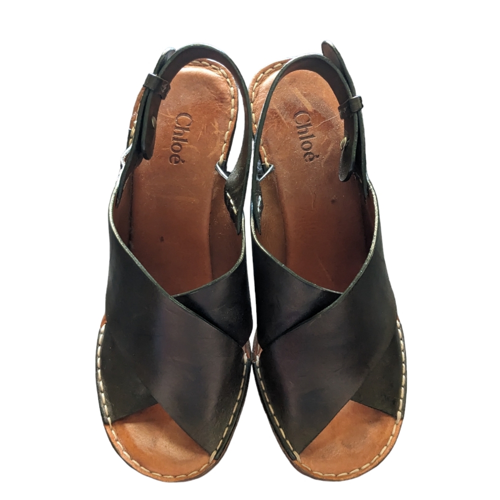 Chloe Platform Criss Cross Sandals